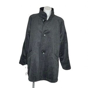 JONES New York Reversible Coat Jacket Black Charcoal Water Resistant Size XL NEW